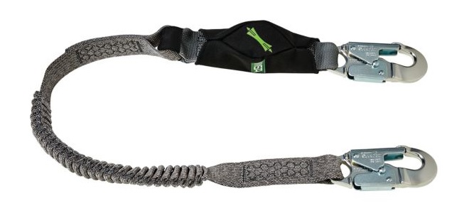 V-Series Stretch single-leg energy absorbing lanyard, 6',36C small snaphooks