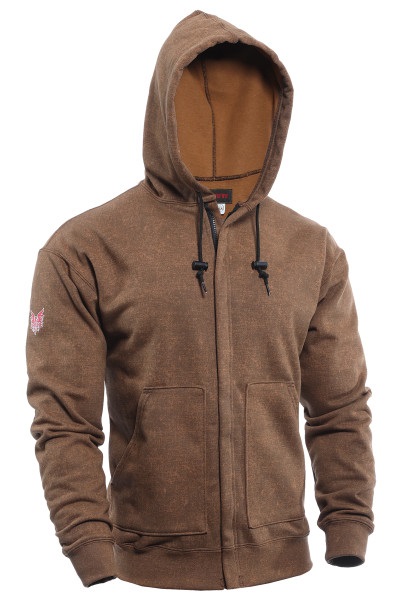 DRIFIRE FR Tacoma Heavyweight Zip Front Hoodie Brown