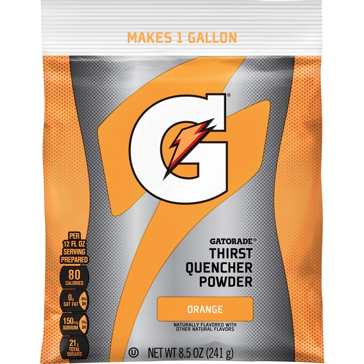 GATORADE, POWDER, ORANGE, 8.5 OZ, YIELDS 1 GALLO