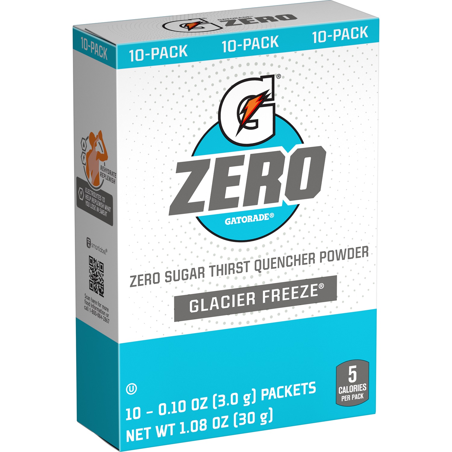 GATORADE ZERO, POWDER, GLACIER FREEZE, 12/BX, 120/CA